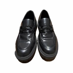 Aldo Dark Leather Slip-On Loafers